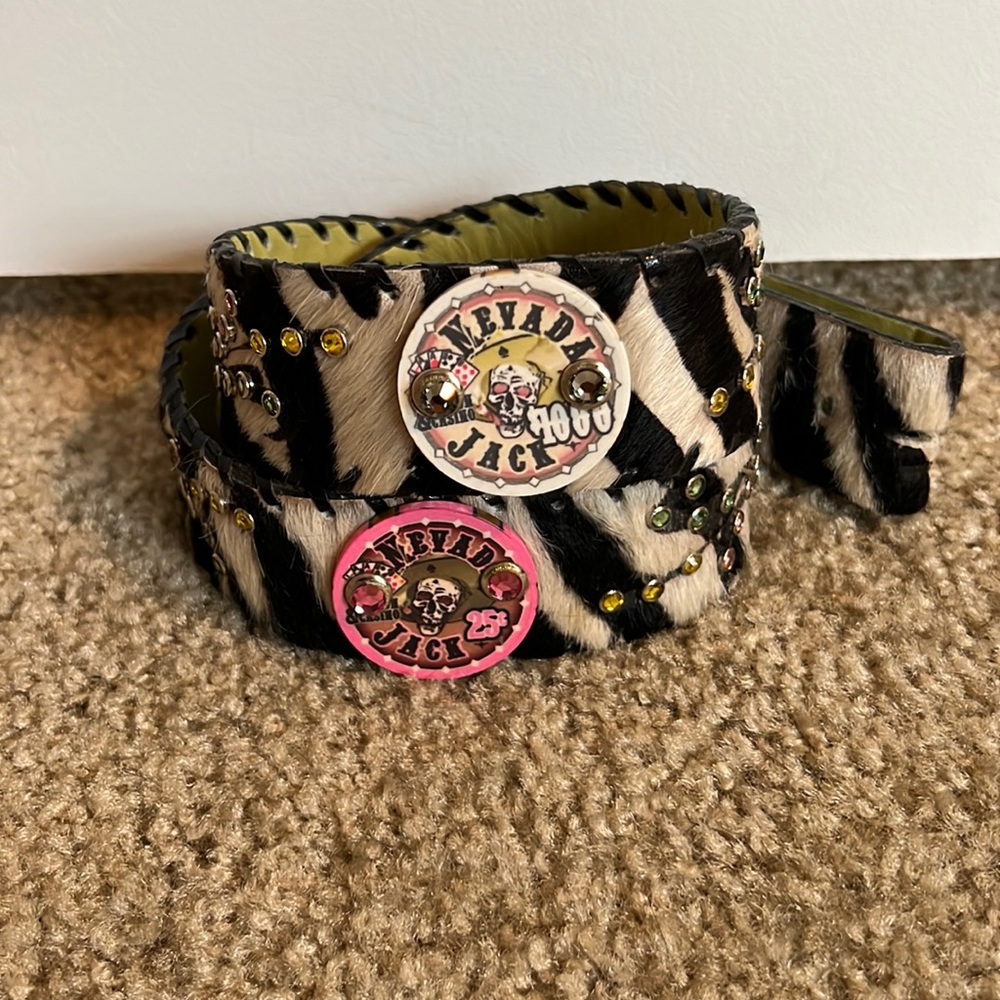 Cowhide Poker Chip Belt